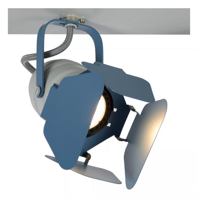 Foco de techo Lucide PICTO para habitación infantil, 3xGU10, 35W máx, Metal, Azul Gris, IP20, diseño moderno