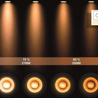 Lucide ZEFIX foco LED de techo, regulable dim to warm, GU10 12W 2200K-3000K, ajustable, cuadrado, Negro, IP20