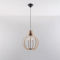 Lámpara colgante LED de Sollux Lighting con conexión E27, 220-240V, aluminio dorado mate