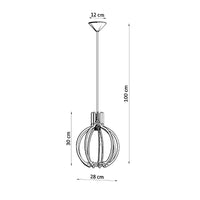 Lámpara colgante LED de Sollux Lighting con conexión E27, 220-240V, aluminio dorado mate