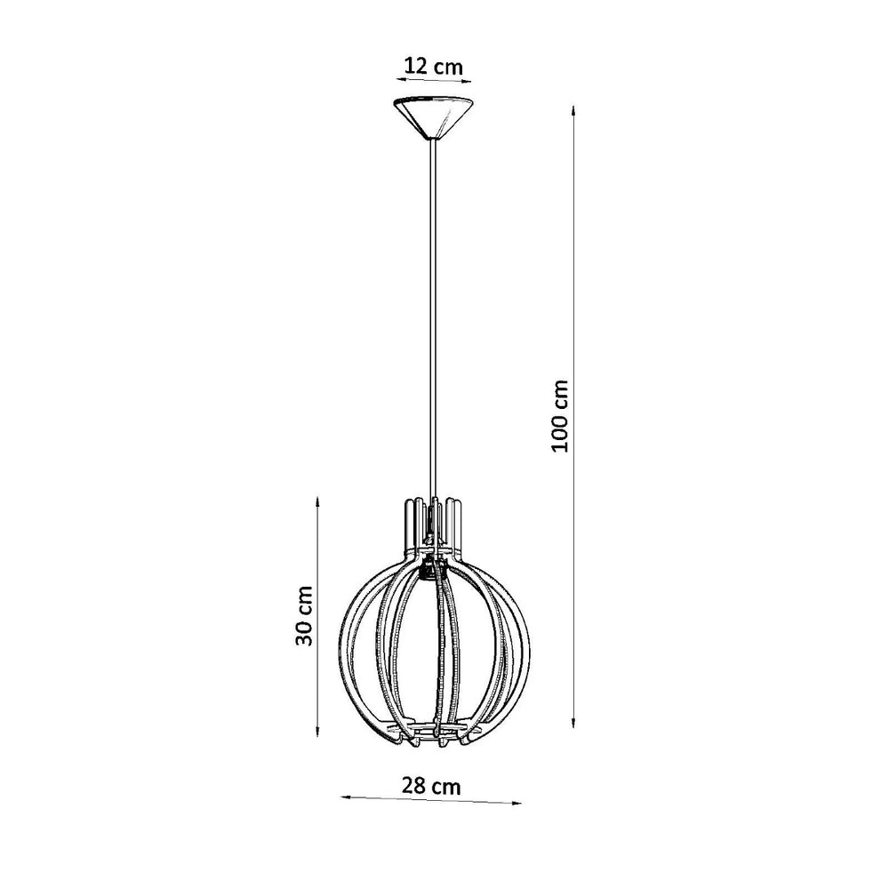 Lámpara colgante LED de Sollux Lighting con conexión E27, 220-240V, aluminio dorado mate