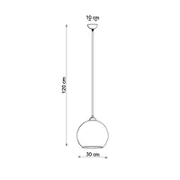 Lámpara colgante LED BALL de Sollux Lighting, IP20, 220-240V, máx 50W, acabado Latón Dorado Mate