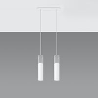 Lámpara colgante LED Sollux Lighting Borgio 2 de hormigón blanco 2 GU10 40W