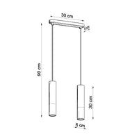 Lámpara colgante LED Sollux Lighting Borgio 2 de hormigón blanco 2 GU10 40W
