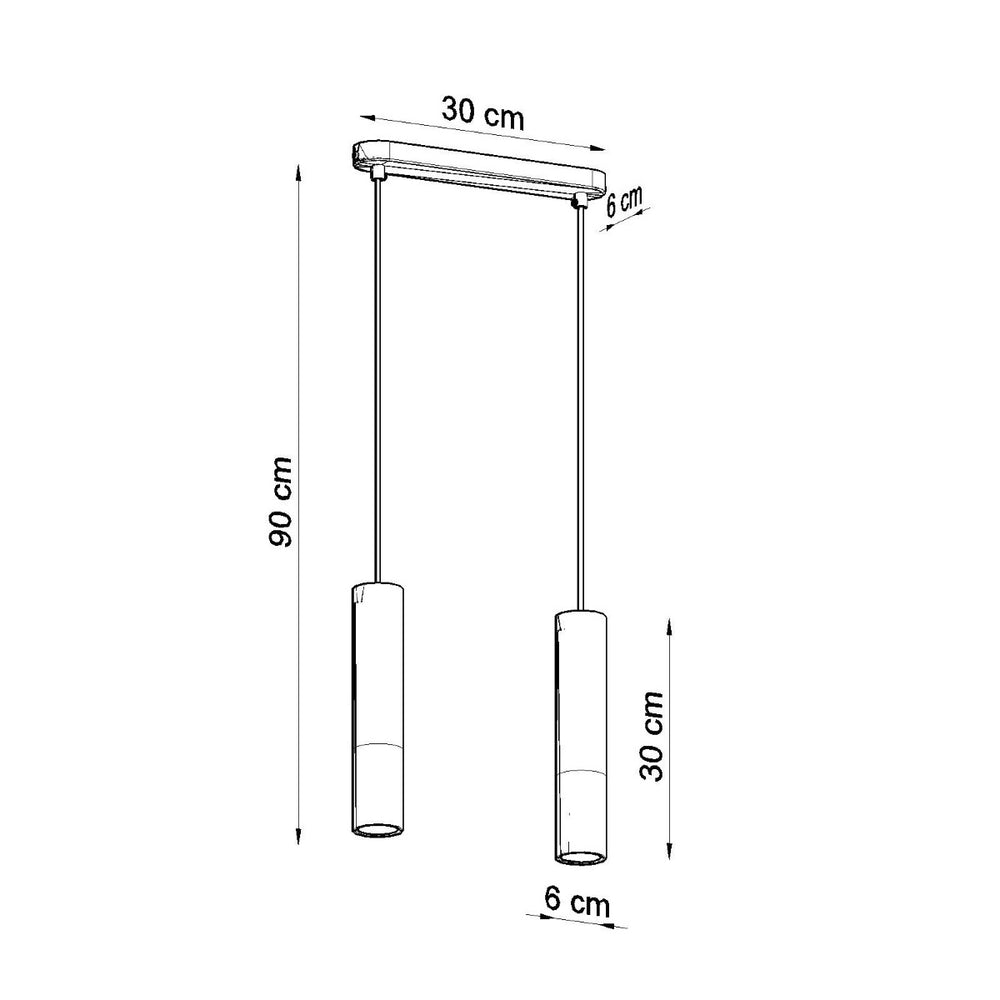 Lámpara colgante LED Sollux Lighting Borgio 2 de hormigón blanco 2 GU10 40W