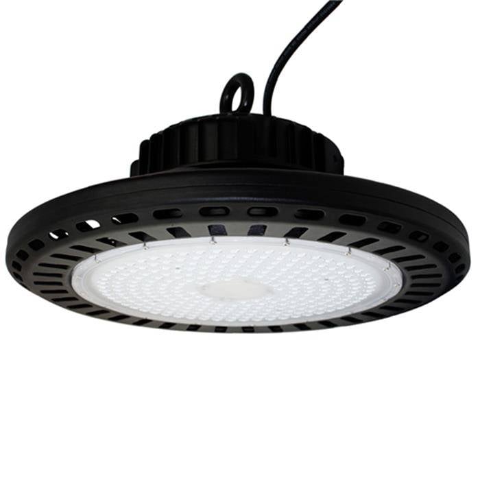 LCB LED UFO High Bay regulable 150W 22500 lúmenes 3000K chip Philips IP20 CRI 80 CE RoHS garantía de 5 años