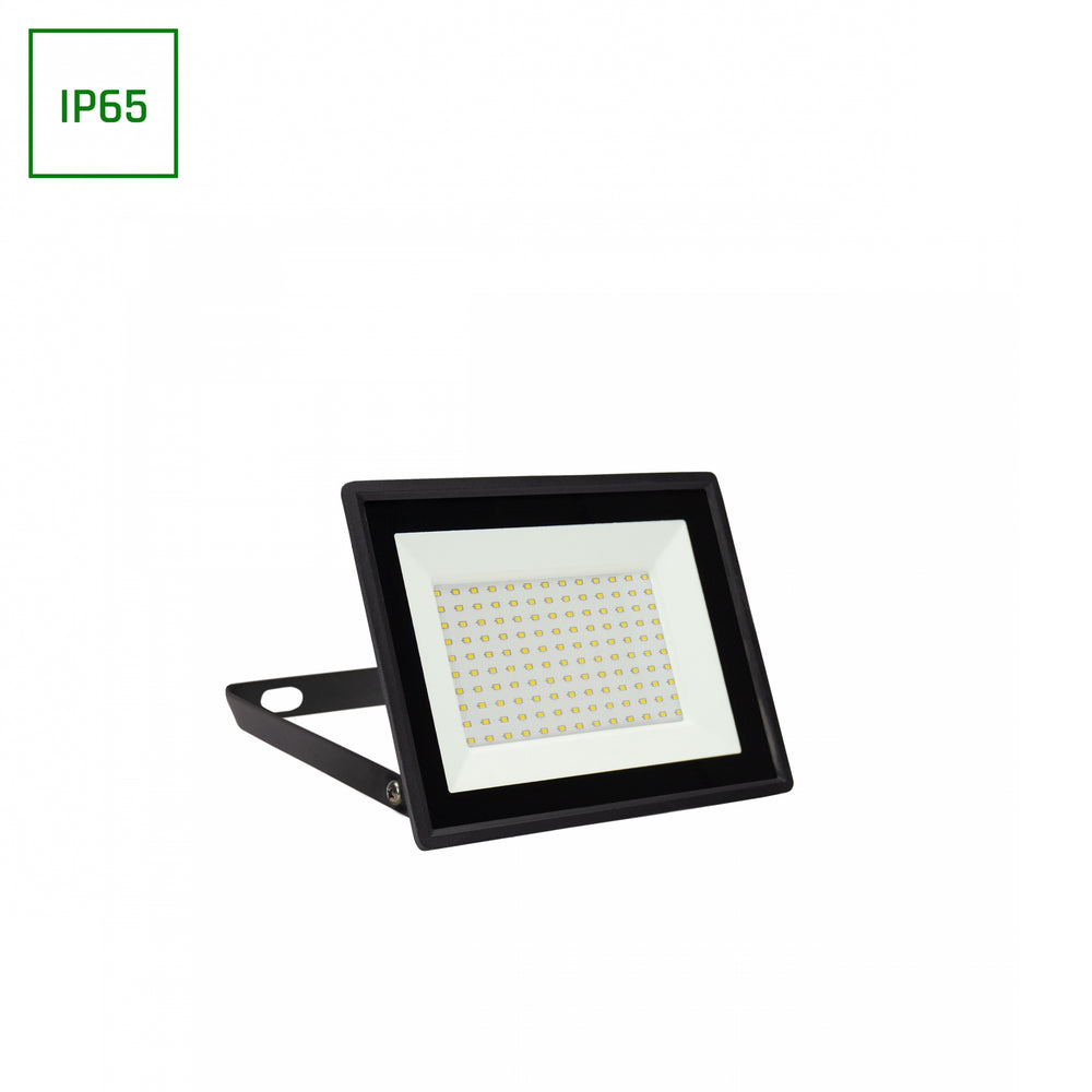 Spectrum LED floodlight 100W 3000K 8600 lumens 230V IP65 IK07 Black outdoor lighting
