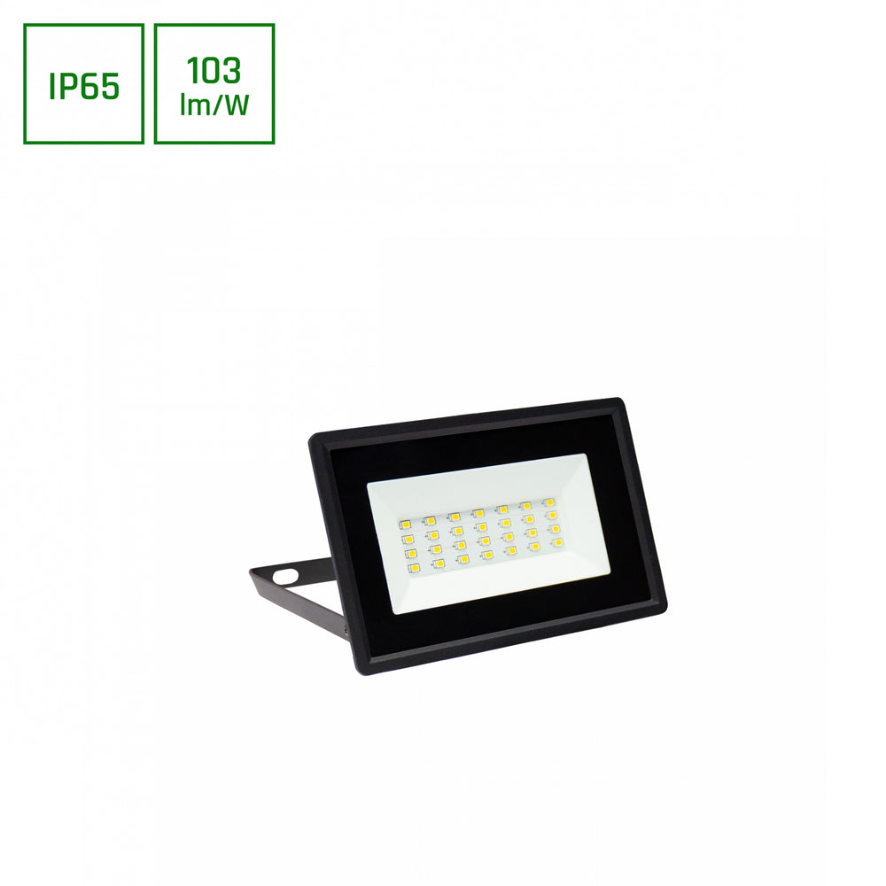 Spectrum NOCTIS LUX 3 LED Floodlight 20W 6000K 230V 2050 lumens IP65 IK07 Black Outdoor Lighting