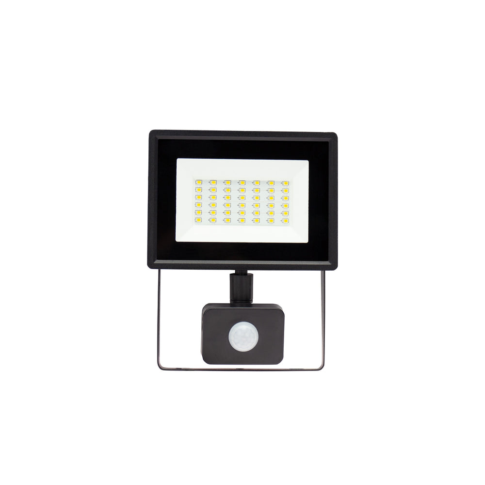 Proyector LED Spectrum NOCTIS LUX 3 30W 6000K 230V IP44 Negro con sensor PIR para iluminación exterior