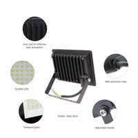 Spectrum NOCTIS LUX 3 LED Floodlight 30W 4000K 2800 lumens 230V IP65 IK07 Black Outdoor Lighting