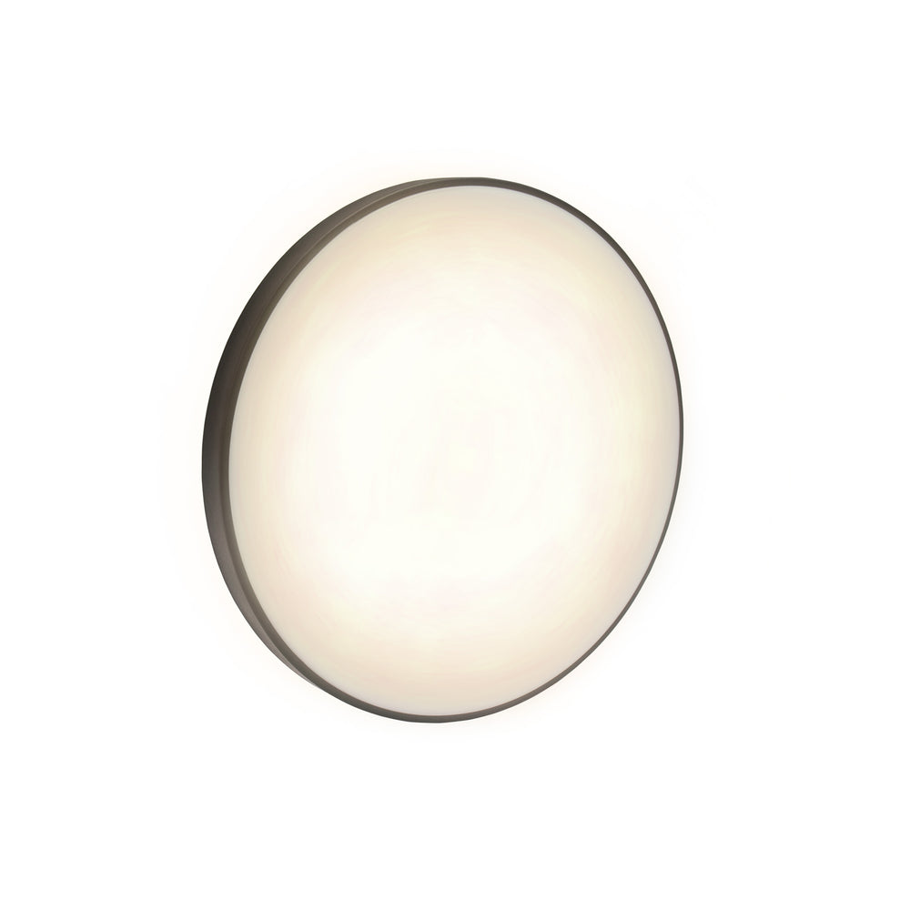 Luz de superficie LED Spectrum con sensor 18W 3000K 1950 lúmenes 230V IP54 IK04 Blanco Negro redonda