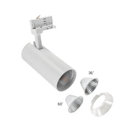 Spectrum Andromeda COB LED 25W 3000K warm white, 3-phase track, adjustable 36-60 degree beam, 320 lumens, IP20