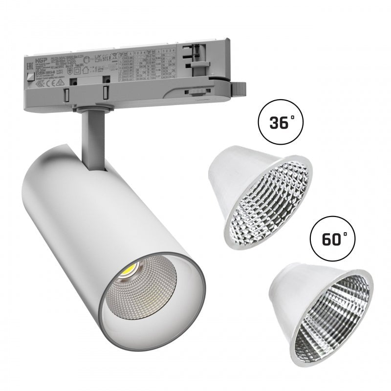 Spectrum Andromeda LED ra>90 3000 lúmenes 3000K 15-27W blanco cálido IP20 diseño blanco ángulo de haz de 36-60 grados 2 años de garantía