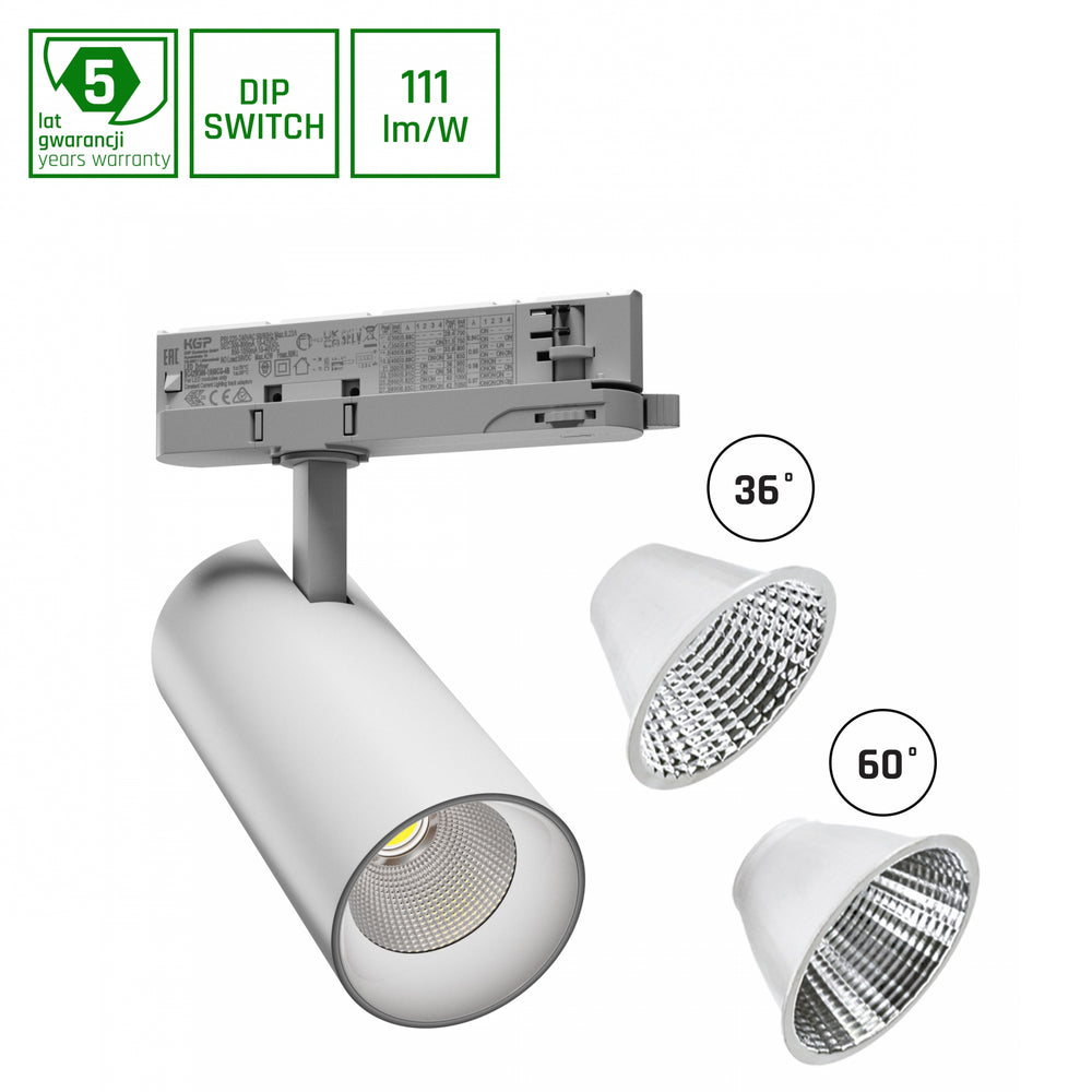 Spectrum Andromeda LED ra>90 3000 lúmenes 3000K 15-27W blanco cálido IP20 diseño blanco ángulo de haz de 36-60 grados 2 años de garantía