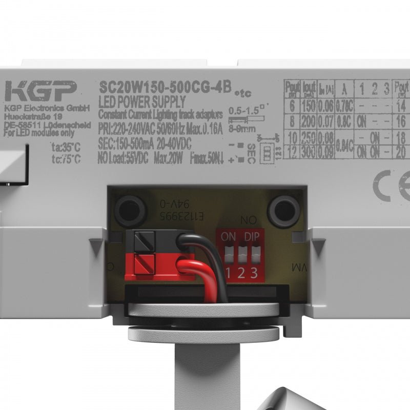 Spot LED dormitorio 20W blanco cálido 3000K con CRI alta &gt;90, 230V, potencia ajustable e IP20 para uso en interiores