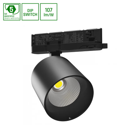 Plafón LED Spectrum artemida maxi 42W 3000K negro, CRI &gt;90, 4500 lúmenes, IP20, 36-60 grados, 2 años de garantía