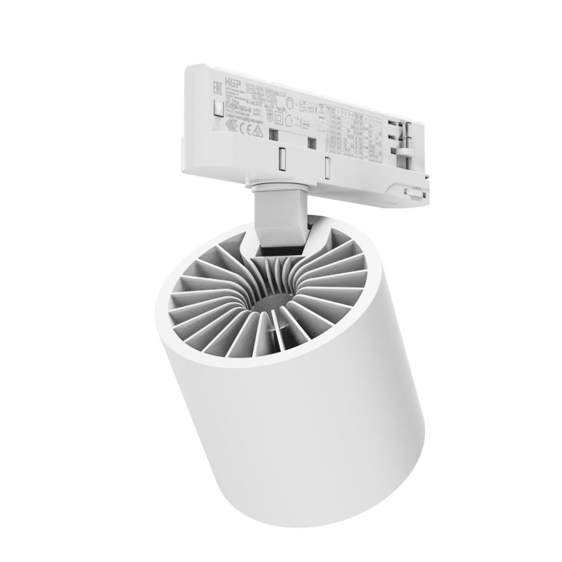 Spectrum Artemida Maxi LED downlight blanco 42W 3000K &gt;90 CRI 4500 lúmenes IP20 montaje en riel de 3 fases