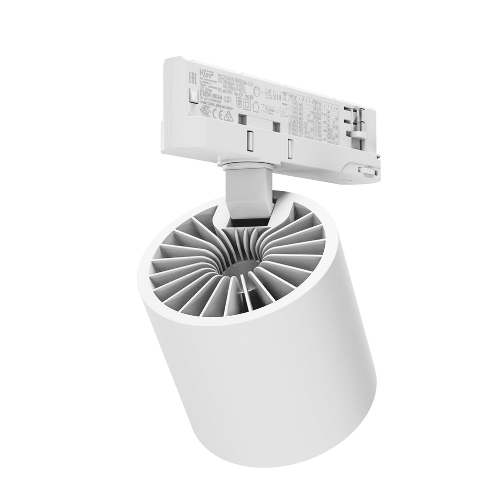 Spectrum Artemida Maxi LED downlight blanco 42W 3000K &gt;90 CRI 4500 lúmenes IP20 montaje en riel de 3 fases