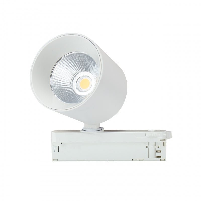 Spectrum Artemida Maxi LED downlight blanco 42W 3000K &gt;90 CRI 4500 lúmenes IP20 montaje en riel de 3 fases