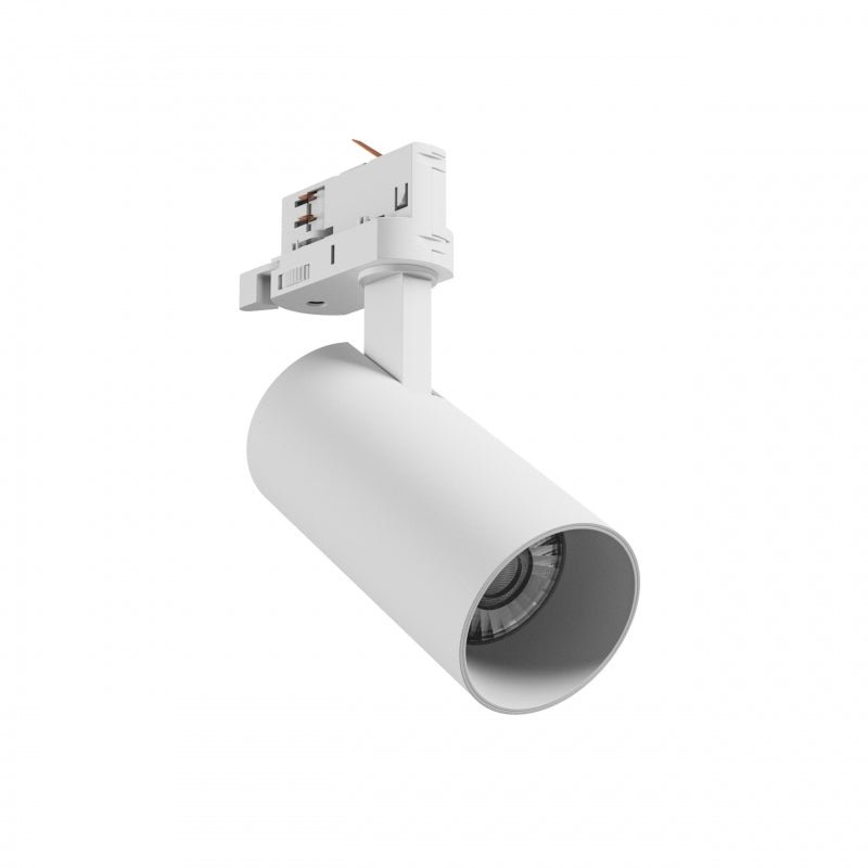 Andromeda prime 3F luz de raíl blanca, 16W, 230V, IP20, 6000K, 25 grados, 1200 lúmenes, juego de montaje de 1 fase