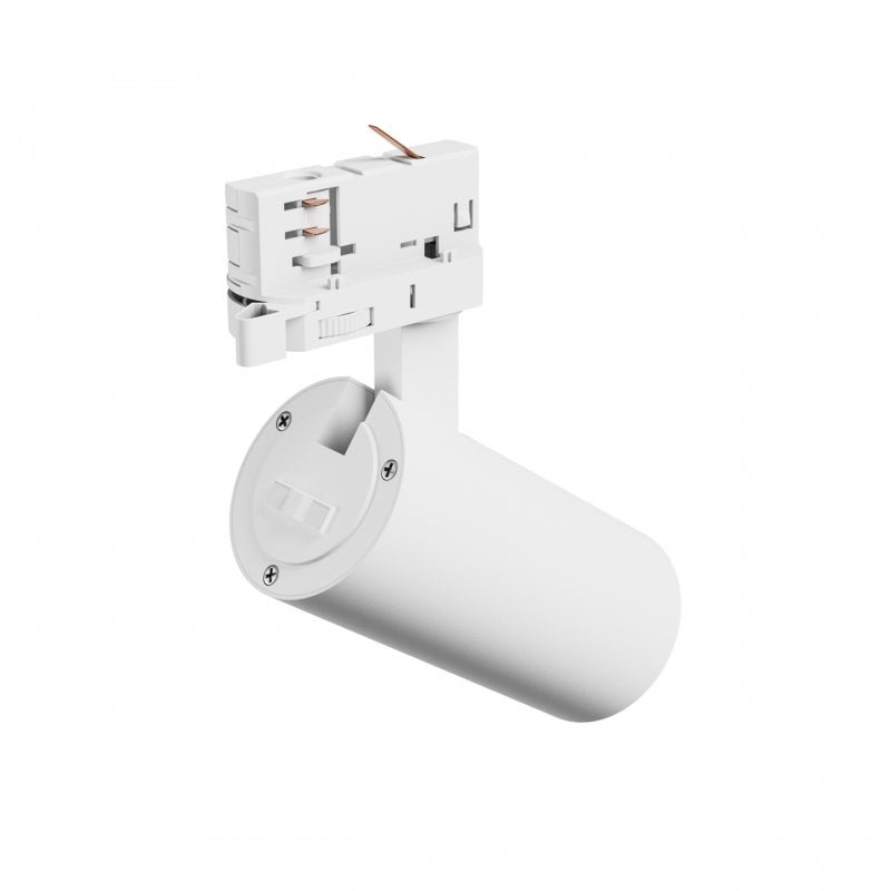 Andromeda prime 3F luz de raíl blanca, 16W, 230V, IP20, 6000K, 25 grados, 1200 lúmenes, juego de montaje de 1 fase