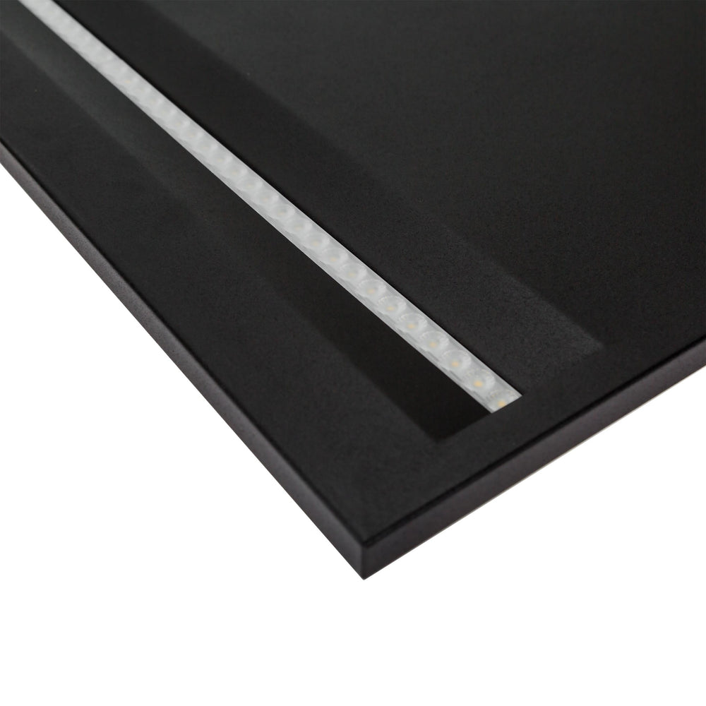 Spectrum Algine Line LED panel de techo negro 600x600mm 44W 4000K 5700 lúmenes IP20 no regulable