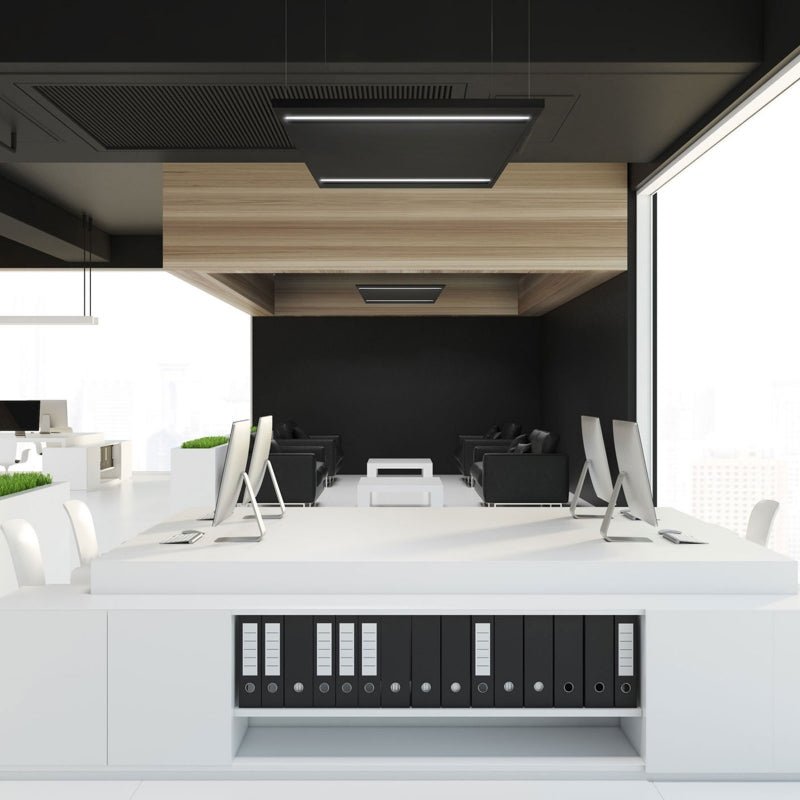 Spectrum Algine Line LED panel de techo negro 600x600mm 44W 4000K 5700 lúmenes IP20 no regulable