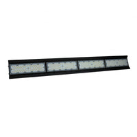 Lámpara colgante LED Spectrum Halls Line 200W negro, 4000K, 30000 lúmenes, regulable, IP66, ángulo de 90°, iluminación industrial