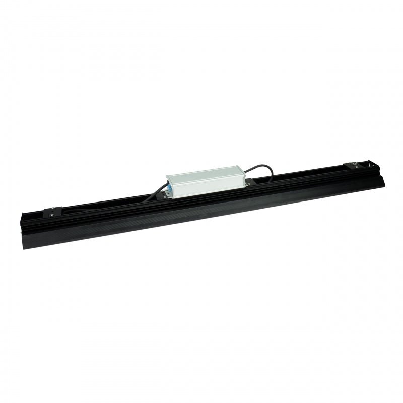 Lámpara colgante LED Spectrum Halls Line 200W negro, 4000K, 30000 lúmenes, regulable, IP66, ángulo de 90°, iluminación industrial