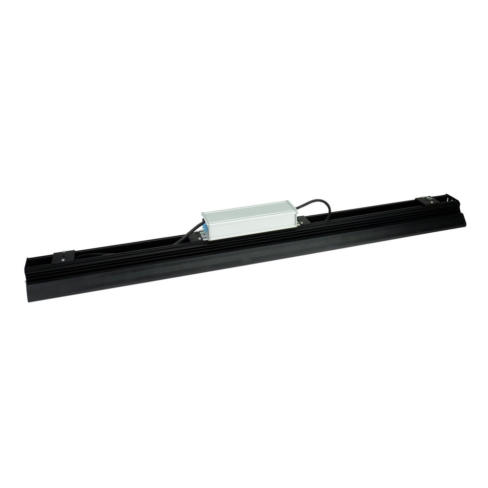 Lámpara colgante LED Spectrum Halls Line 200W negro, 4000K, 30000 lúmenes, regulable, IP66, ángulo de 90°, iluminación industrial