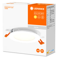 Downlight LED Slim 8W 550 lúmenes 3000K Blanco Cálido 110° Empotrado Redondo Corte 105mm Acabado Blanco