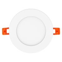 Slim LED Downlight Recessed White 8W 550 lumens 6500K 110° cutout 105mm 120mm bezel