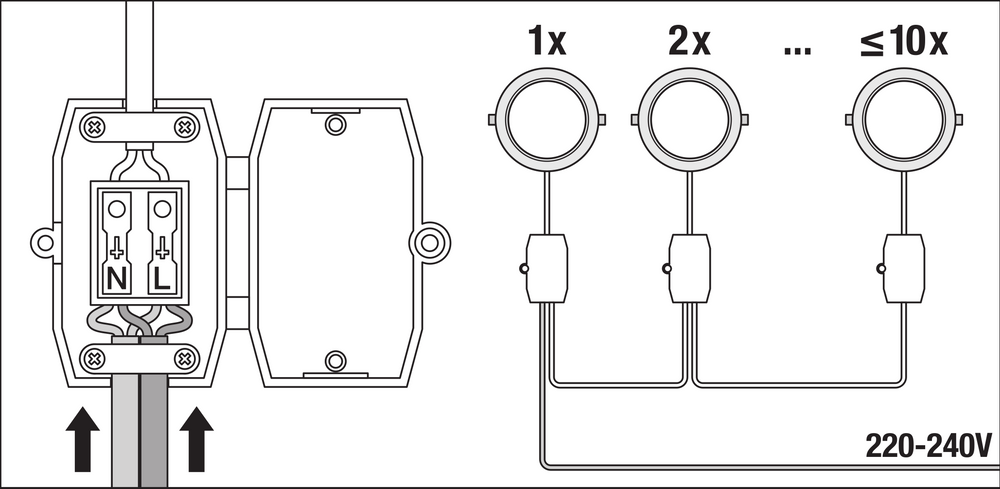 Downlight LED Slim SQ210 18W 1530 lúmenes 3000K Blanco Cálido, diseño cuadrado 120D para techos modernos