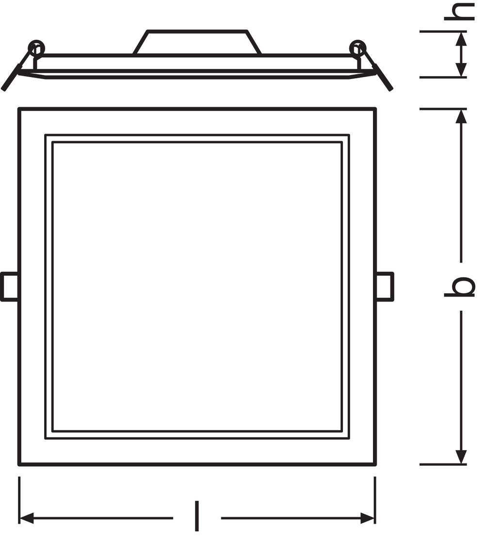 Downlight LED Slim SQ210 18W 1530 lúmenes 3000K Blanco Cálido, diseño cuadrado 120D para techos modernos