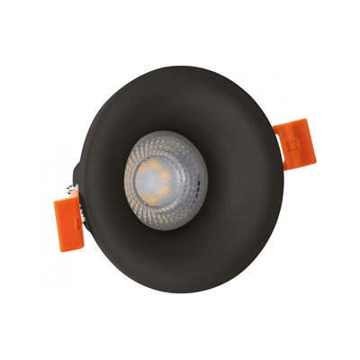 Spectrum LED GU10 recessed round luminaire Black, 85mm diameter, aluminum housing, IP20, 250V CE certified