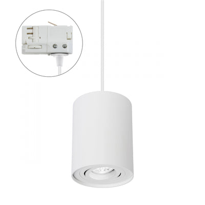 Spectrum CHLOE GU10 blanco carril de 3 fases, ajustable, carcasa de aluminio IP20 250V, uso en interiores 93x124 mm