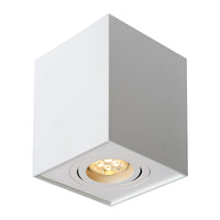 Spectrum CHLOE GU10 foco cuadrado ajustable blanco, IP20, ideal para uso en interiores con carcasa de aluminio
