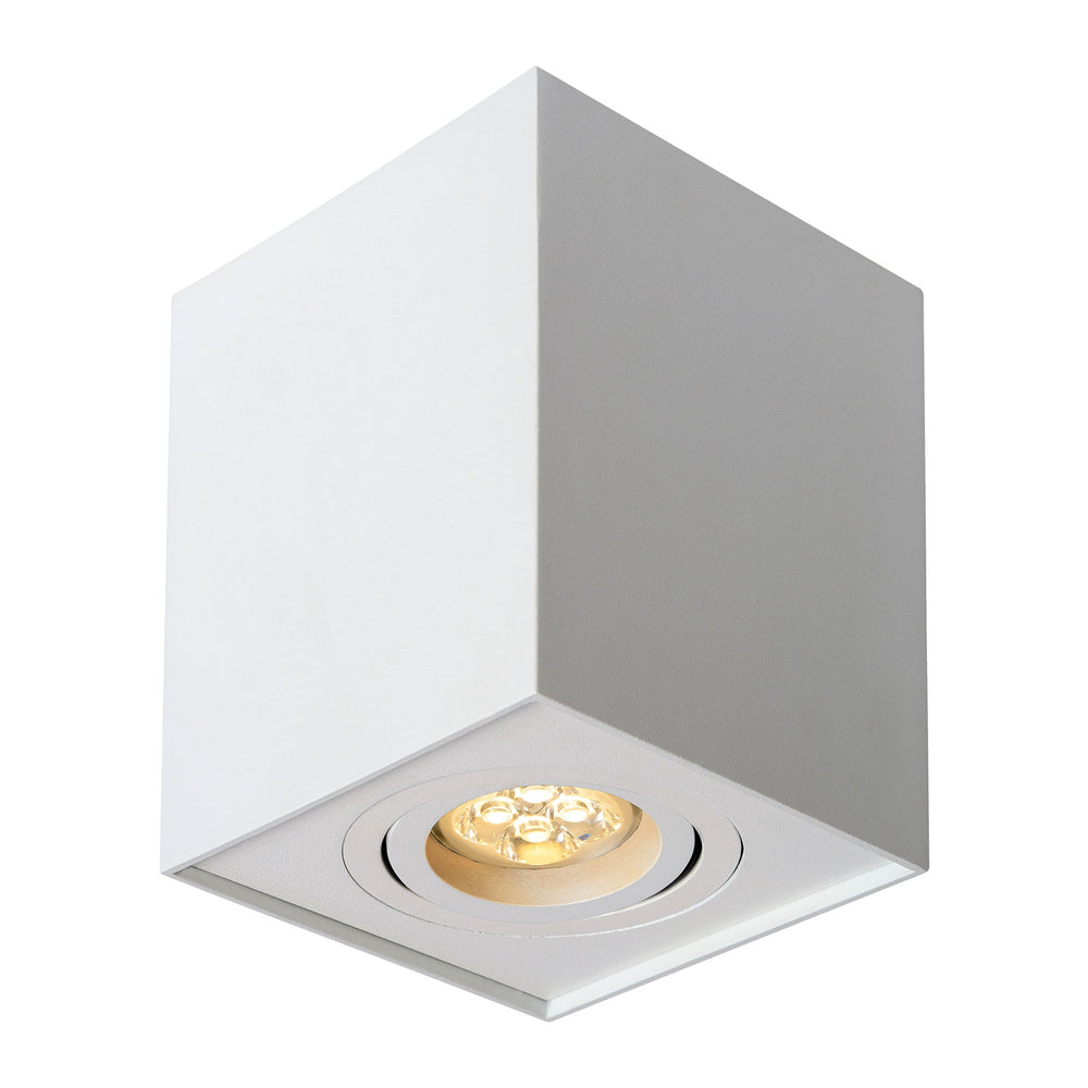 Spectrum CHLOE GU10 foco cuadrado ajustable blanco, IP20, ideal para uso en interiores con carcasa de aluminio