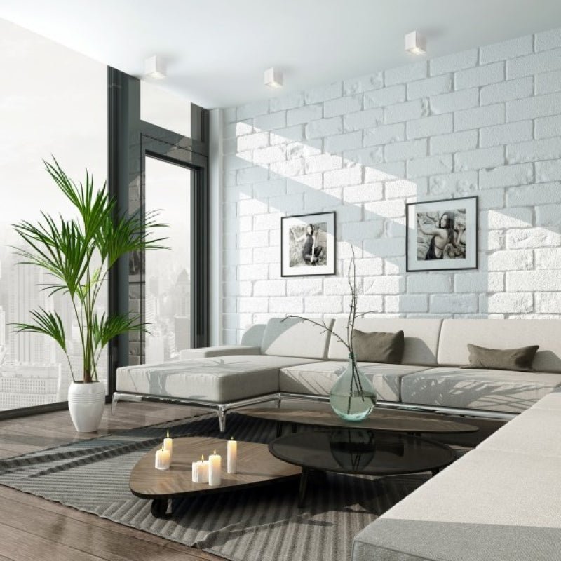 Spectrum CHLOE GU10 foco cuadrado ajustable blanco, IP20, ideal para uso en interiores con carcasa de aluminio