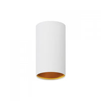 Spectrum Chloe GU10 spot blanco dorado, IP20, aluminio, 17.000 horas, 250V, montaje en superficie, no ajustable