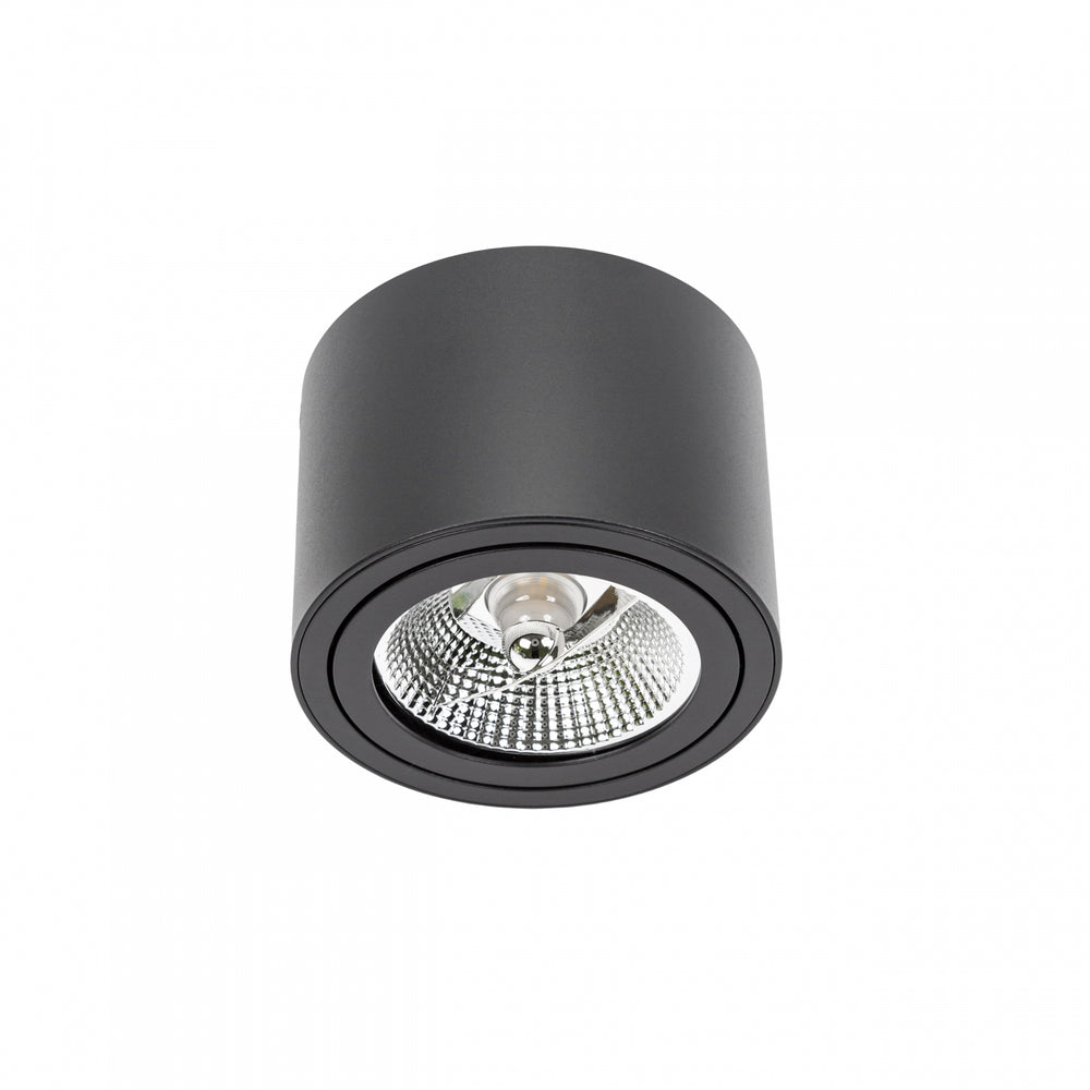 Spectrum Chloe AR111 GU10 foco empotrable LED negro 250V, IP20, ajustable, 17000 lúmenes, carcasa de aluminio