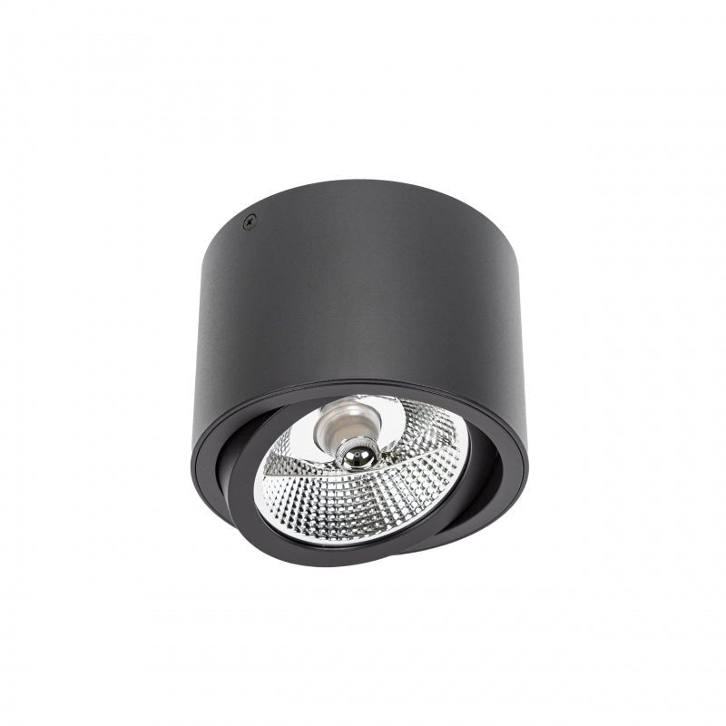 Spectrum Chloe AR111 GU10 foco empotrable LED negro 250V, IP20, ajustable, 17000 lúmenes, carcasa de aluminio