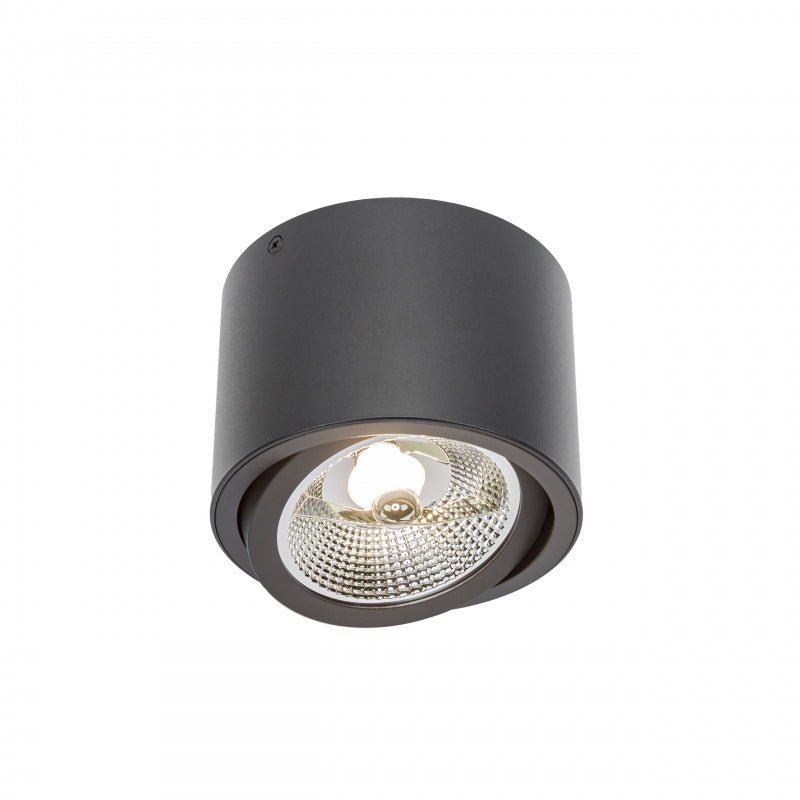 Spectrum Chloe AR111 GU10 foco empotrable LED negro 250V, IP20, ajustable, 17000 lúmenes, carcasa de aluminio