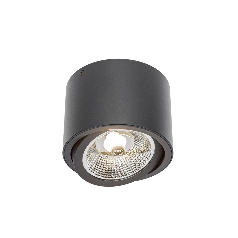 Spectrum Chloe AR111 GU10 foco empotrable LED negro 250V, IP20, ajustable, 17000 lúmenes, carcasa de aluminio