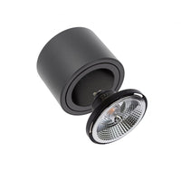 Spectrum Chloe AR111 GU10 foco empotrable LED negro 250V, IP20, ajustable, 17000 lúmenes, carcasa de aluminio