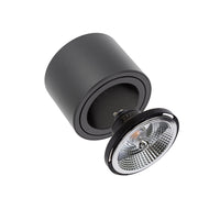 Spectrum Chloe AR111 GU10 foco empotrable LED negro 250V, IP20, ajustable, 17000 lúmenes, carcasa de aluminio
