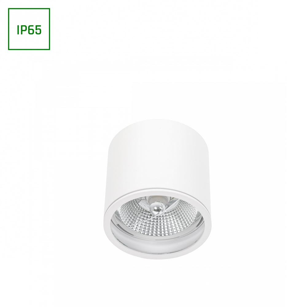 Chloe AR111 GU10 IP65 foco LED redondo para exteriores e interiores lámpara Spectrum carcasa blanca 17000 horas 250V 120-115 mm