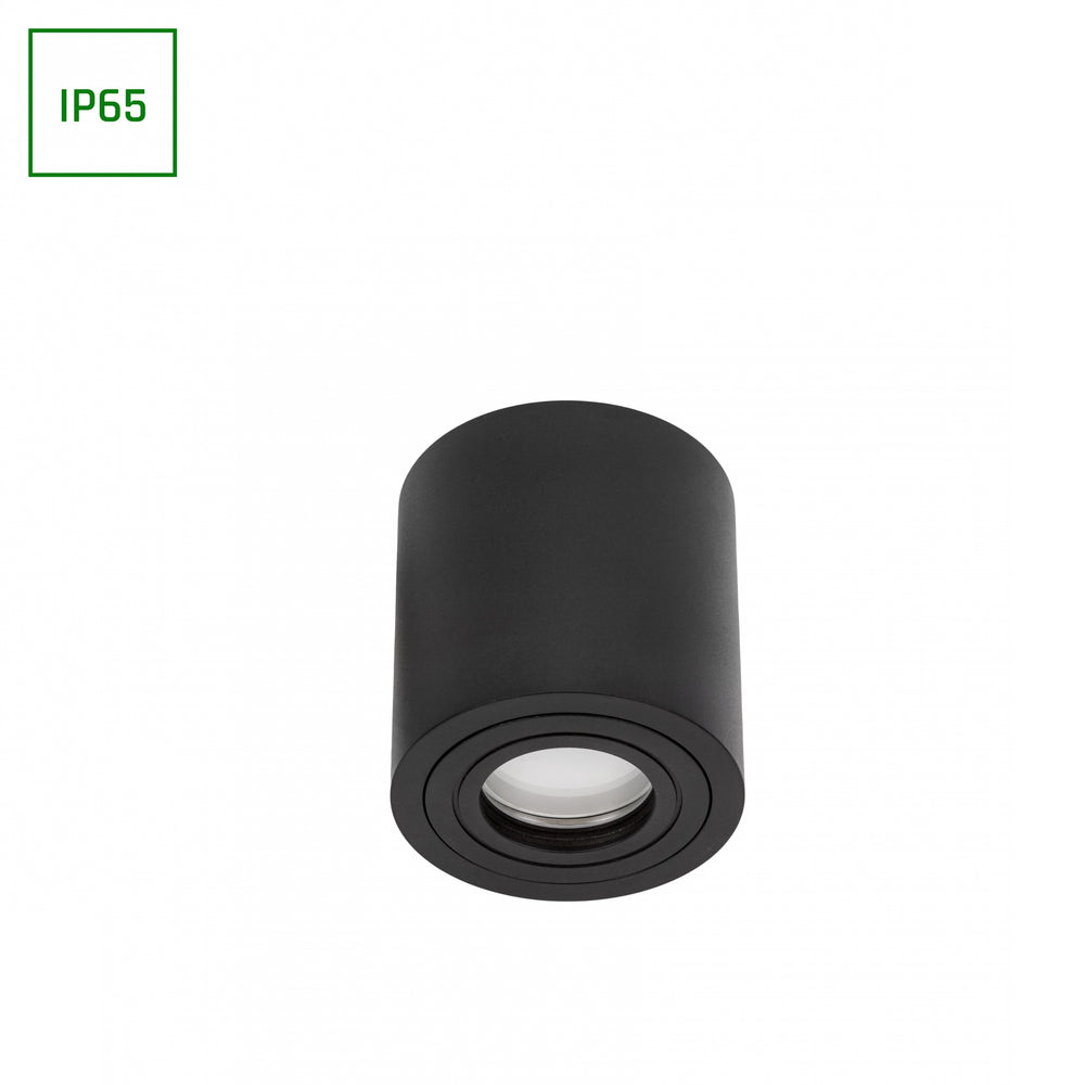 Spectrum CHLOE GU10 IP65 foco LED redondo negro para interiores, carcasa de aluminio, 250V, 17000 lúmenes, montaje en superficie