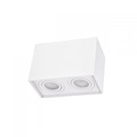 Foco ajustable GU10 rectangular blanco de Spectrum, IP20 interior, carcasa de aluminio, 250V, 17000h de vida útil
