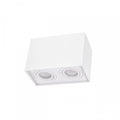 Foco ajustable GU10 rectangular blanco de Spectrum, IP20 interior, carcasa de aluminio, 250V, 17000h de vida útil
